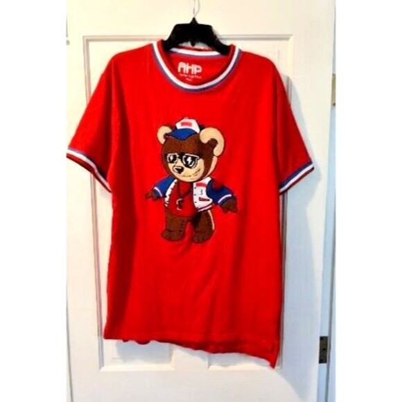 Another Hype Piece Mens Size 2XL Superstar Icon Embroidered Bear T-Shirt AHP - Picture 7 of 14